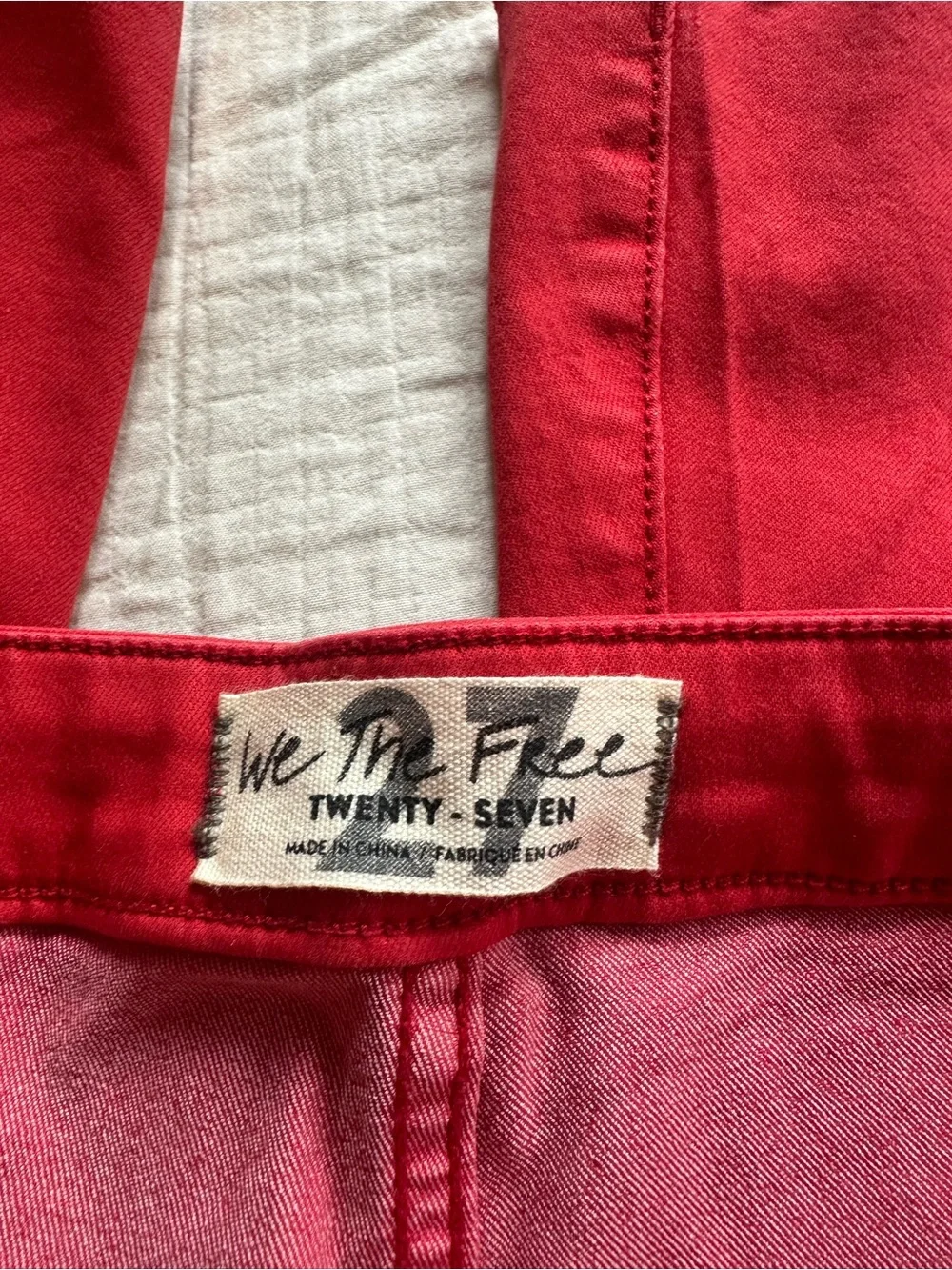 NWT Free People Red flare pants size 27